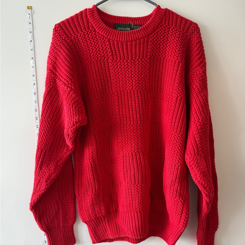 Classic Vibrant Red Crewneck Sweater